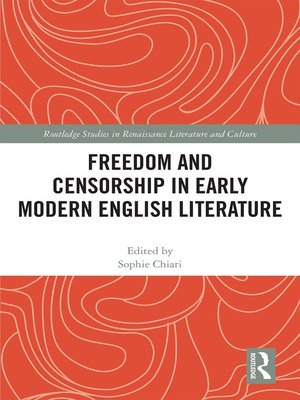 cover image of Freedom and Censorship in Early Modern English Literature